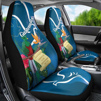 Guatemala Independence Day Car Seat Cover Quetzal Tropical Flower - Wonder Print Shop