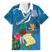 Guatemala Independence Day Family Matching Puletasi and Hawaiian Shirt Quetzal Tropical Flower - Wonder Print Shop
