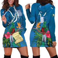 Guatemala Independence Day Hoodie Dress Quetzal Tropical Flower - Wonder Print Shop