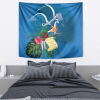 Guatemala Independence Day Tapestry Quetzal Tropical Flower - Wonder Print Shop