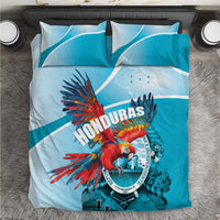 Honduras Independence Day Bedding Set Scarlet Macaw Sky Blue - Wonder Print Shop
