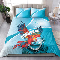 Honduras Independence Day Bedding Set Scarlet Macaw Sky Blue - Wonder Print Shop