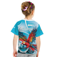Honduras Independence Day Kid T Shirt Scarlet Macaw Sky Blue - Wonder Print Shop