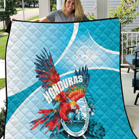 Honduras Independence Day Quilt Scarlet Macaw Sky Blue - Wonder Print Shop