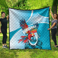 Honduras Independence Day Quilt Scarlet Macaw Sky Blue - Wonder Print Shop