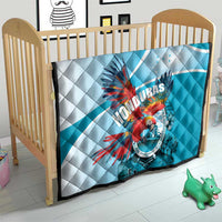 Honduras Independence Day Quilt Scarlet Macaw Sky Blue - Wonder Print Shop