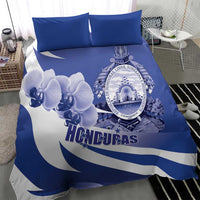 Honduras Bedding Set Coat of Arms Orchid Navy Blue - Wonder Print Shop