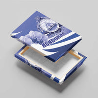 Honduras Canvas Wall Art Coat of Arms Orchid Navy Blue - Wonder Print Shop