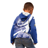 Honduras Kid Hoodie Coat of Arms Orchid Navy Blue - Wonder Print Shop