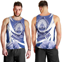 Honduras Men Tank Top Coat of Arms Orchid Navy Blue - Wonder Print Shop