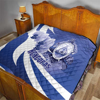 Honduras Quilt Coat of Arms Orchid Navy Blue - Wonder Print Shop