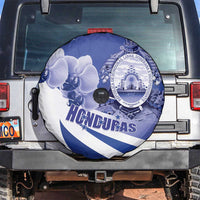 Honduras Spare Tire Cover Coat of Arms Orchid Navy Blue - Wonder Print Shop