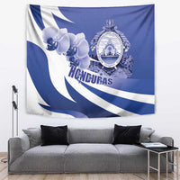 Honduras Tapestry Coat of Arms Orchid Navy Blue - Wonder Print Shop