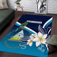 Nicaragua Independence Day Area Rug Motmot Plumeria Floral - Wonder Print Shop