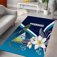 Nicaragua Independence Day Area Rug Motmot Plumeria Floral - Wonder Print Shop