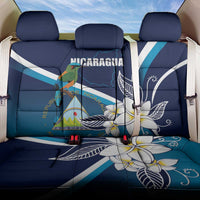 Nicaragua Independence Day Back Car Seat Cover Motmot Plumeria Floral - Wonder Print Shop