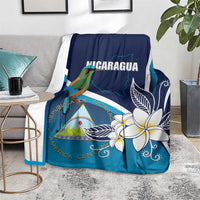 Nicaragua Independence Day Blanket Motmot Plumeria Floral