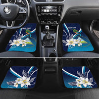 Nicaragua Independence Day Car Mats Motmot Plumeria Floral - Wonder Print Shop