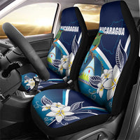 Nicaragua Independence Day Car Seat Cover Motmot Plumeria Floral - Wonder Print Shop