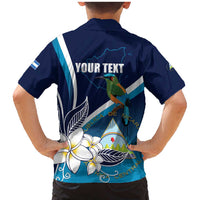 Nicaragua Independence Day Family Matching Mermaid Dress and Hawaiian Shirt Motmot Plumeria Floral - Wonder Print Shop