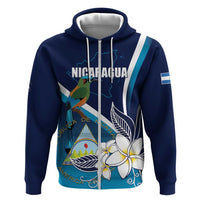 Nicaragua Independence Day Hoodie Motmot Plumeria Floral - Wonder Print Shop