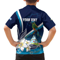 Nicaragua Independence Day Kid Hawaiian Shirt Motmot Plumeria Floral - Wonder Print Shop
