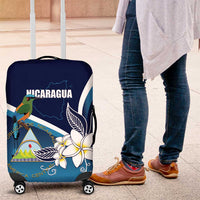 Nicaragua Independence Day Luggage Cover Motmot Plumeria Floral - Wonder Print Shop
