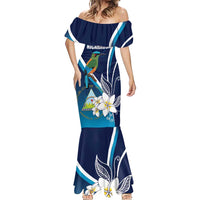 Nicaragua Independence Day Mermaid Dress Motmot Plumeria Floral - Wonder Print Shop