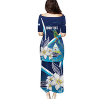 Nicaragua Independence Day Puletasi Motmot Plumeria Floral - Wonder Print Shop