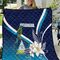 Nicaragua Independence Day Quilt Motmot Plumeria Floral - Wonder Print Shop