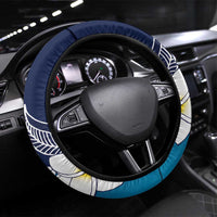 Nicaragua Independence Day Steering Wheel Cover Motmot Plumeria Floral - Wonder Print Shop