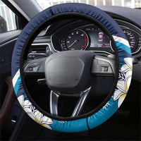 Nicaragua Independence Day Steering Wheel Cover Motmot Plumeria Floral - Wonder Print Shop