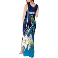 Nicaragua Independence Day Tank Maxi Dress Motmot Plumeria Floral - Wonder Print Shop