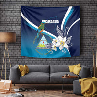 Nicaragua Independence Day Tapestry Motmot Plumeria Floral - Wonder Print Shop