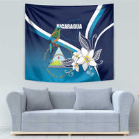 Nicaragua Independence Day Tapestry Motmot Plumeria Floral - Wonder Print Shop