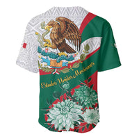 Mexico Independence Day Baseball Jersey Dahlia Flower Aztec Pattern - Wonder Print Shop