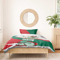 Mexico Independence Day Bedding Set Dahlia Flower Aztec Pattern - Wonder Print Shop