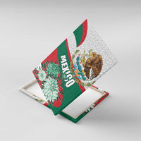 Mexico Independence Day Canvas Wall Art Dahlia Flower Aztec Pattern - Wonder Print Shop