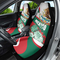 Mexico Independence Day Car Seat Cover Dahlia Flower Aztec Pattern - Wonder Print Shop