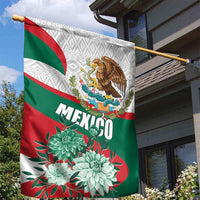 Mexico Independence Day Garden Flag Dahlia Flower Aztec Pattern - Wonder Print Shop