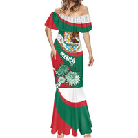 Mexico Independence Day Mermaid Dress Dahlia Flower Aztec Pattern - Wonder Print Shop