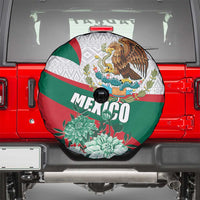 Mexico Independence Day Spare Tire Cover Dahlia Flower Aztec Pattern - Wonder Print Shop