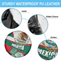 Mexico Independence Day Spare Tire Cover Dahlia Flower Aztec Pattern - Wonder Print Shop