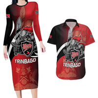 Custom Trinbago Cricket Knight Riders Couples Matching Long Sleeve Bodycon Dress and Hawaiian Shirt We Are TKR - Wonder Print Shop