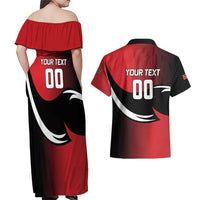 Custom Trinbago Cricket Knight Riders Couples Matching Off Shoulder Maxi Dress and Hawaiian Shirt We Are TKR - Wonder Print Shop