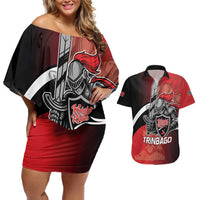 Custom Trinbago Cricket Knight Riders Couples Matching Off Shoulder Short Dress and Hawaiian Shirt We Are TKR - Wonder Print Shop