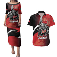 Custom Trinbago Cricket Knight Riders Couples Matching Puletasi and Hawaiian Shirt We Are TKR - Wonder Print Shop