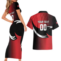 Custom Trinbago Cricket Knight Riders Couples Matching Short Sleeve Bodycon Dress and Hawaiian Shirt We Are TKR - Wonder Print Shop