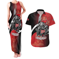 Custom Trinbago Cricket Knight Riders Couples Matching Tank Maxi Dress and Hawaiian Shirt We Are TKR - Wonder Print Shop