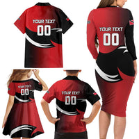 Custom Trinbago Cricket Knight Riders Family Matching Long Sleeve Bodycon Dress and Hawaiian Shirt We Are TKR - Wonder Print Shop